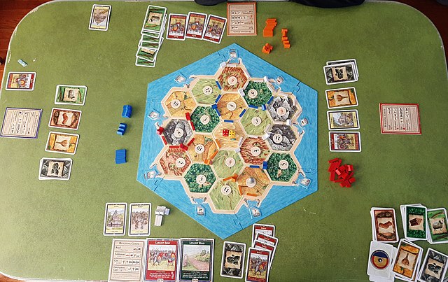Settlers of Catan completed Die Siedler von Catan: Abbildung eines Spielfelds