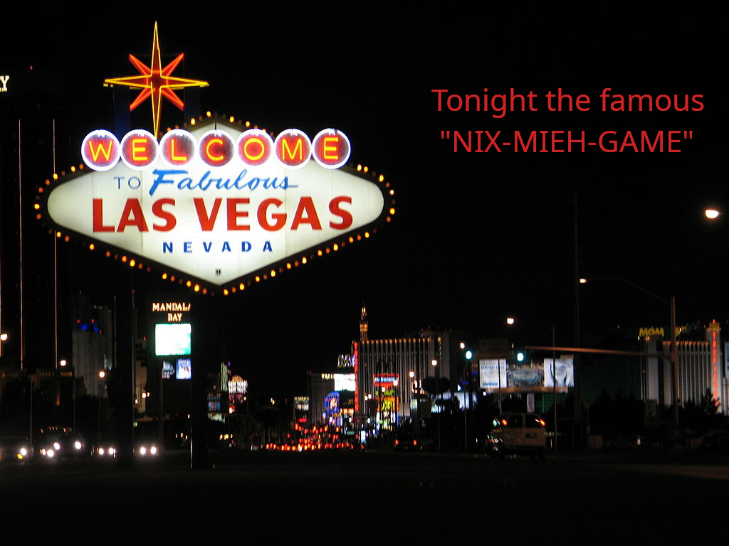 Schild Las Vegas Schild Las Vegas bei Nacht