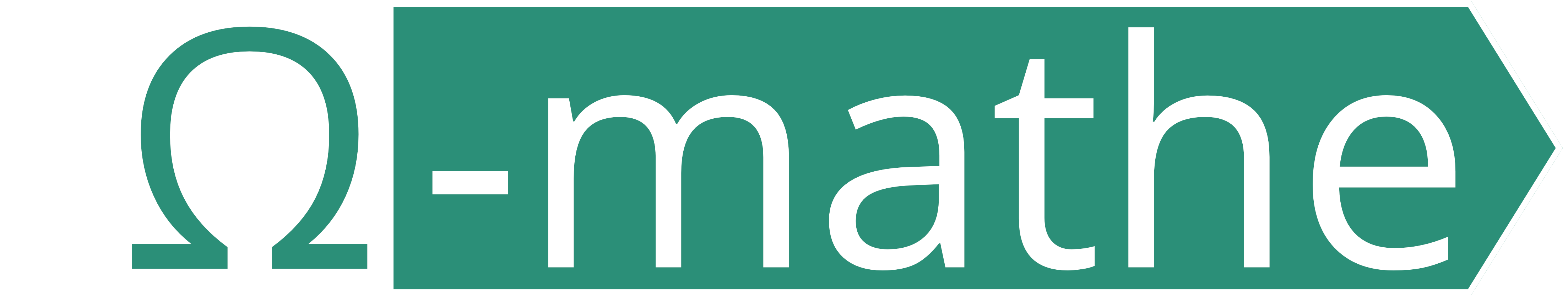 Logo des digitalen Schulbuchs o-mathe.de. Schriftzug mit Omega als O